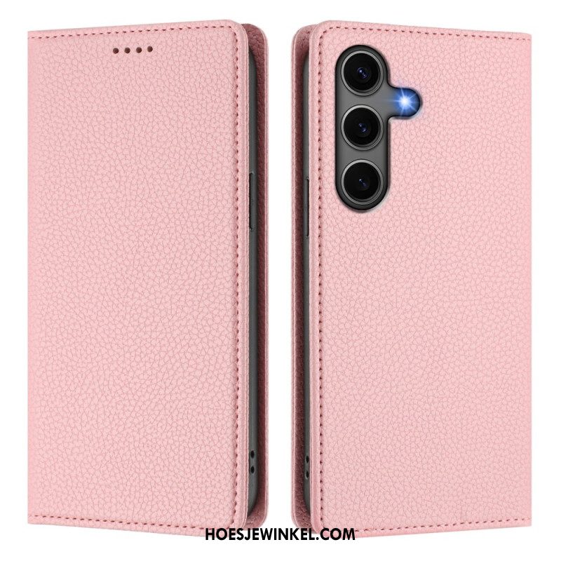 Folio-hoesje Voor Samsung Galaxy S25 5g Rfid-blokkering Met Lychee-textuur