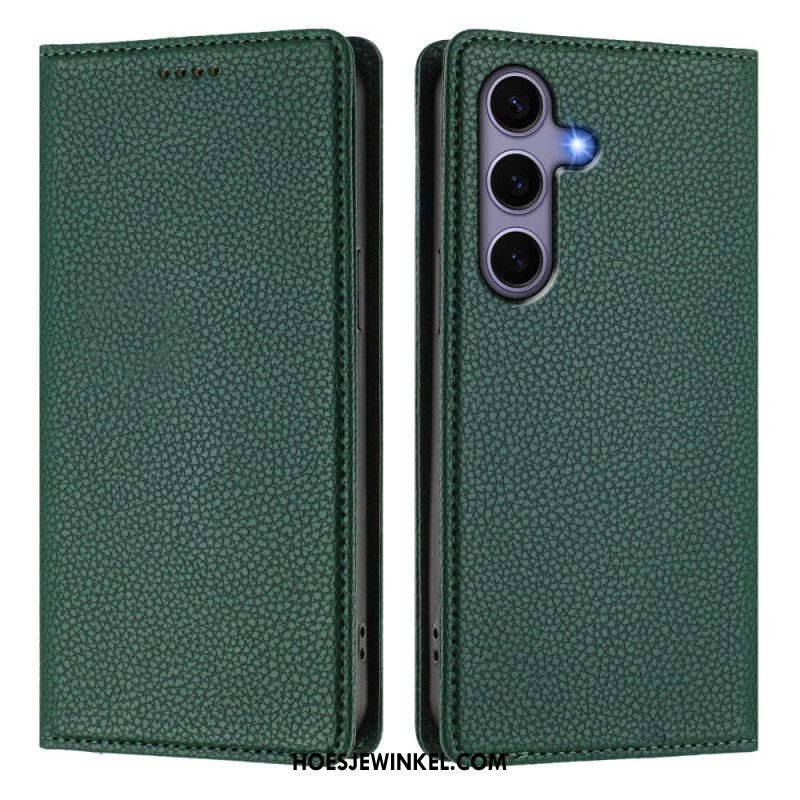 Folio-hoesje Voor Samsung Galaxy S25 5g Rfid-blokkering Met Lychee-textuur