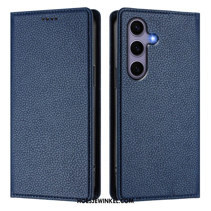 Folio-hoesje Voor Samsung Galaxy S25 5g Rfid-blokkering Met Lychee-textuur