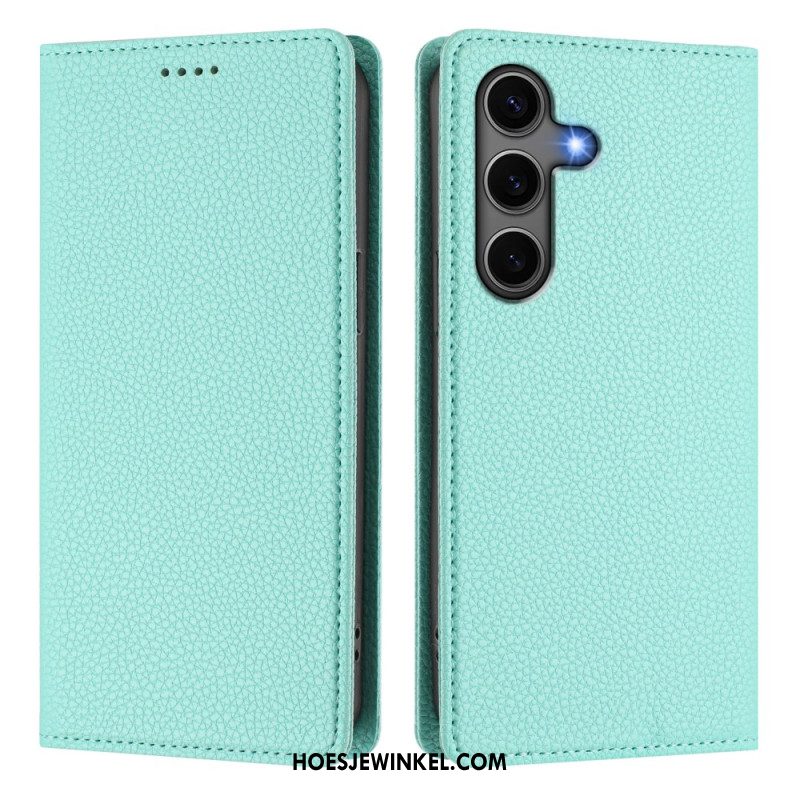 Folio-hoesje Voor Samsung Galaxy S25 5g Rfid-blokkering Met Lychee-textuur