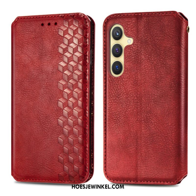 Folio-hoesje Voor Samsung Galaxy S25 5g Suède-effect