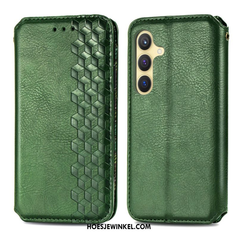 Folio-hoesje Voor Samsung Galaxy S25 5g Suède-effect