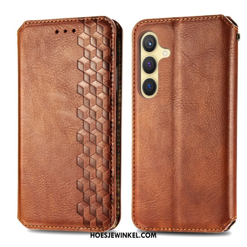 Folio-hoesje Voor Samsung Galaxy S25 5g Suède-effect