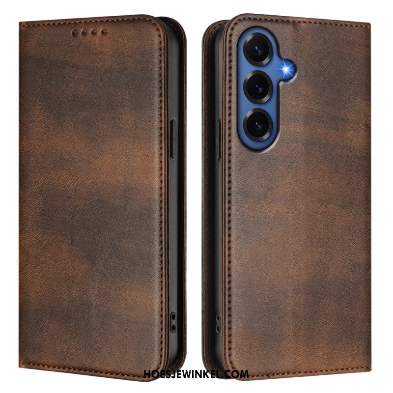 Folio-hoesje Voor Samsung Galaxy S26 Plus Retro Rfid-bescherming Met Textuur