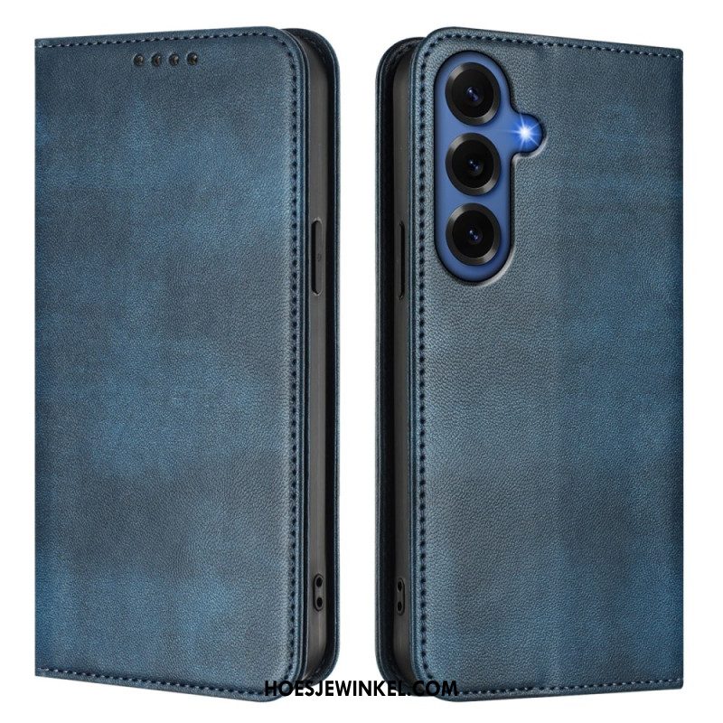 Folio-hoesje Voor Samsung Galaxy S26 Plus Retro Rfid-bescherming Met Textuur
