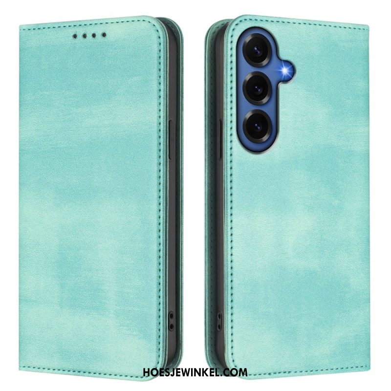 Folio-hoesje Voor Samsung Galaxy S26 Plus Retro Rfid-bescherming Met Textuur