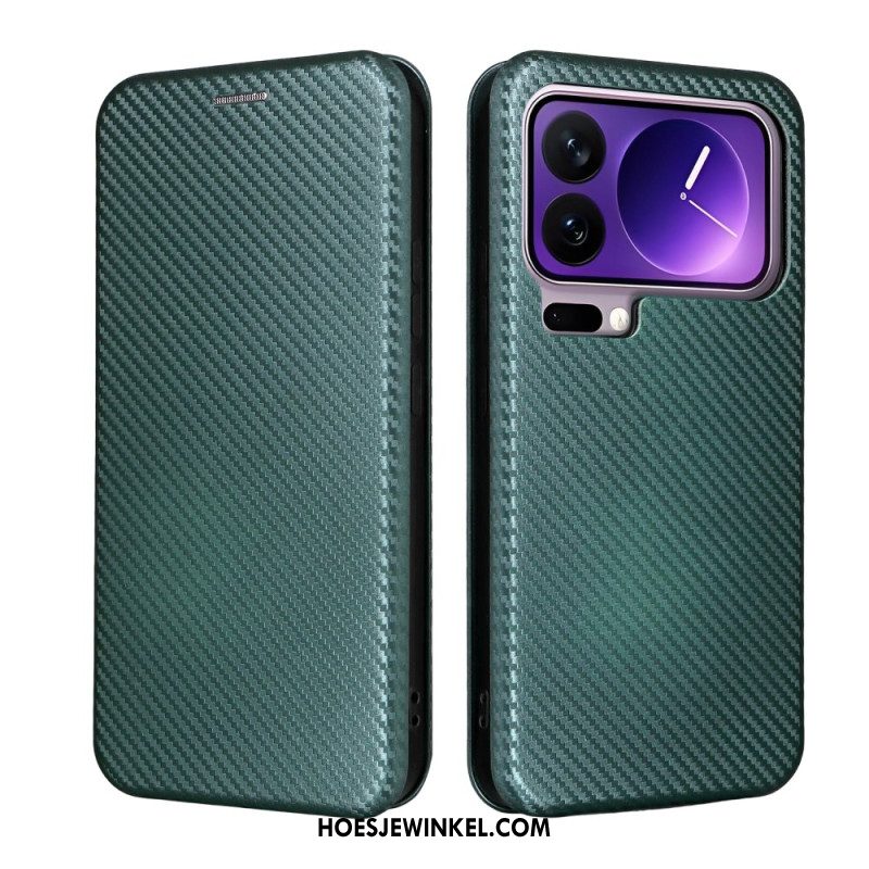 Folio-hoesje Voor Xiaomi 17 Pro Max Koolstofvezel