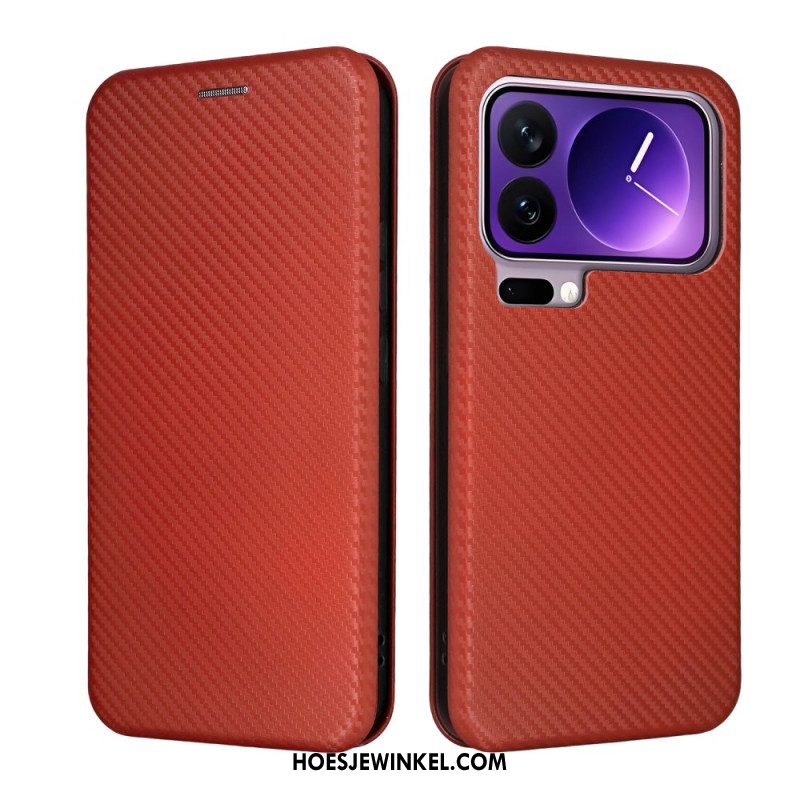 Folio-hoesje Voor Xiaomi 17 Pro Max Koolstofvezel