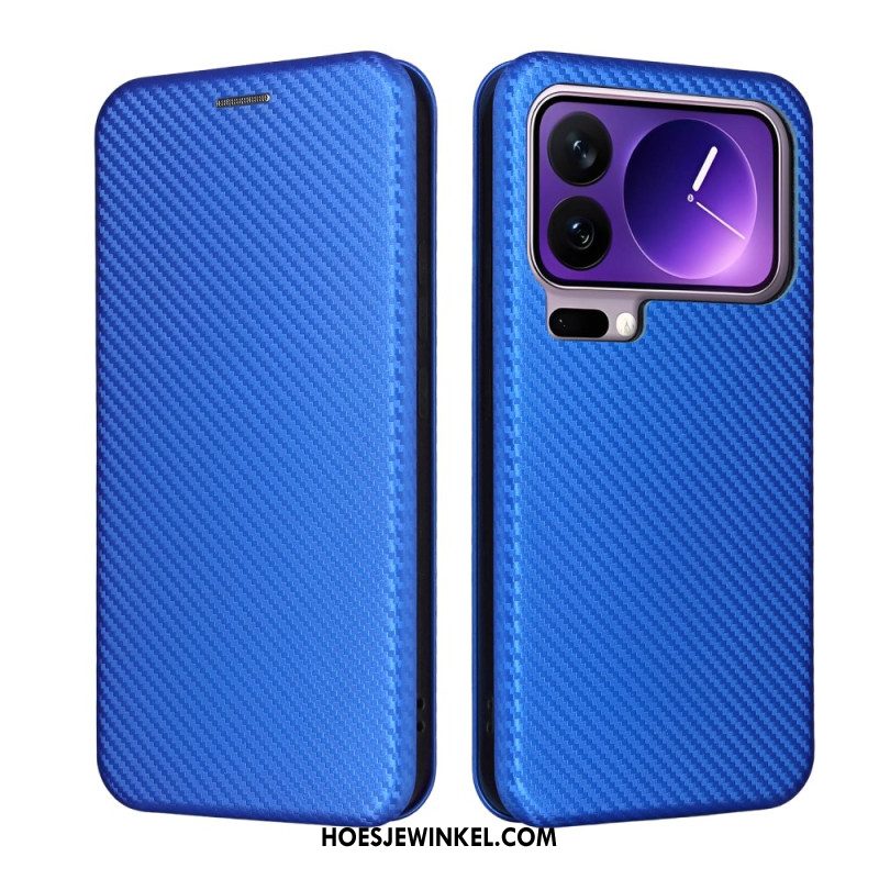 Folio-hoesje Voor Xiaomi 17 Pro Max Koolstofvezel
