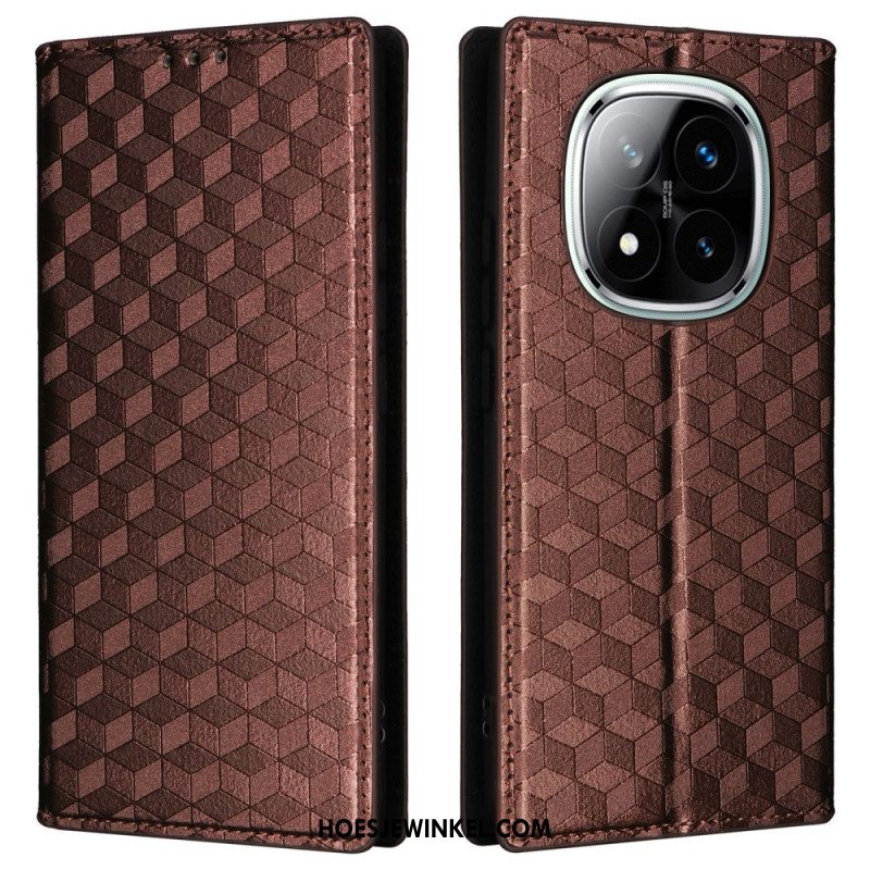 Folio-hoesje Voor Xiaomi Redmi Note 14 Pro 4g 3d Diamanten