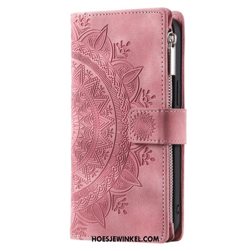 Folio-hoesje Xiaomi 15 Pro Telefoonhoesje Portemonnee Met Mandala-suède-effect