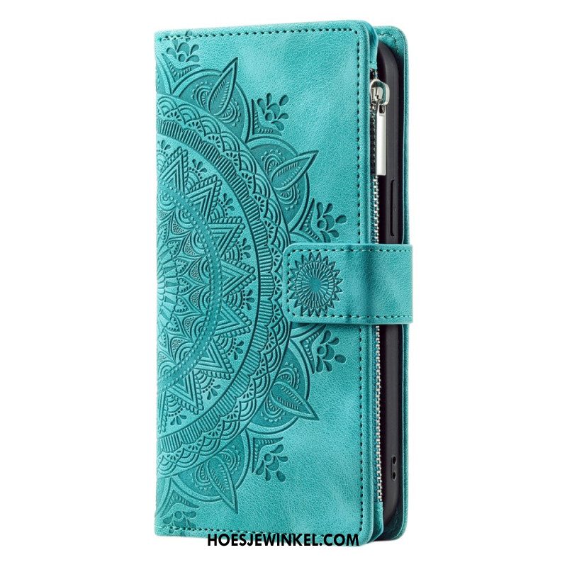 Folio-hoesje Xiaomi 15 Pro Telefoonhoesje Portemonnee Met Mandala-suède-effect