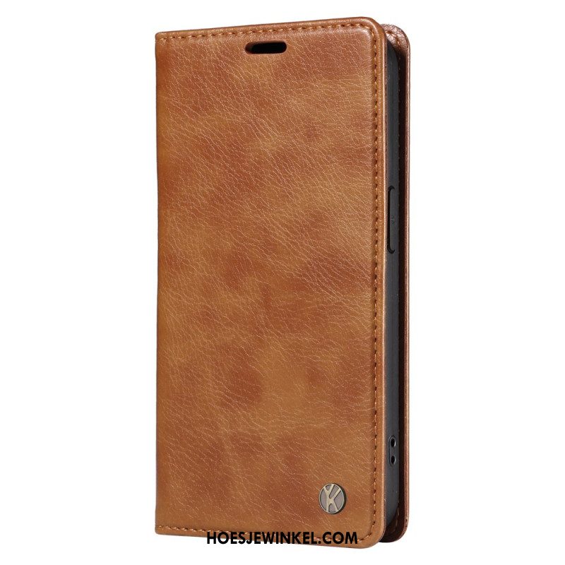 Folio-hoesje Xiaomi 15 Pro Yikatu Leer-effect