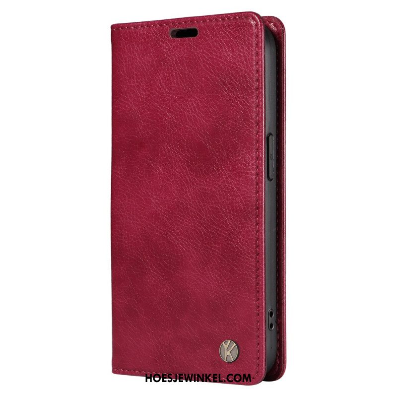 Folio-hoesje Xiaomi 15 Pro Yikatu Leer-effect