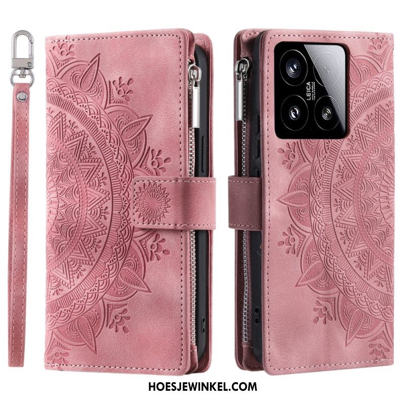 Folio-hoesje Xiaomi 15 Telefoonhoesje Portemonnee Met Mandala-effect (suède)