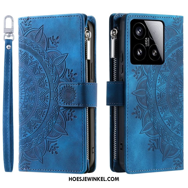 Folio-hoesje Xiaomi 15 Telefoonhoesje Portemonnee Met Mandala-effect (suède)