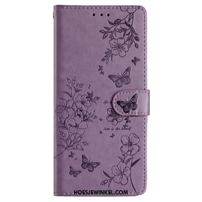 Folio-hoesje Xiaomi 15 Telefoonhoesje Vlinders En Bloemen