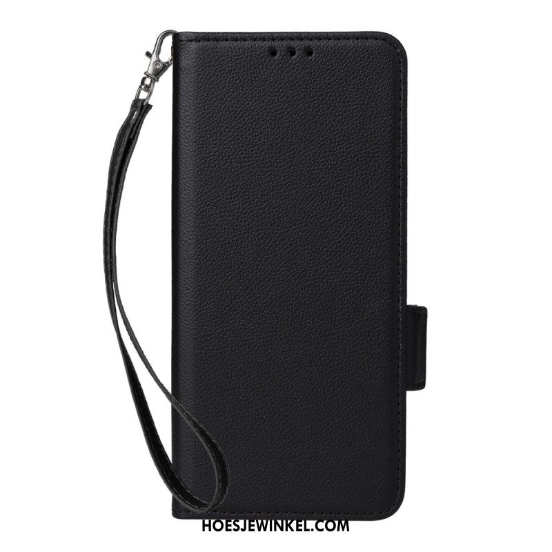 Folio-hoesje Xiaomi 15t Pro Telefoonhoesje Kunstleer Met Koord