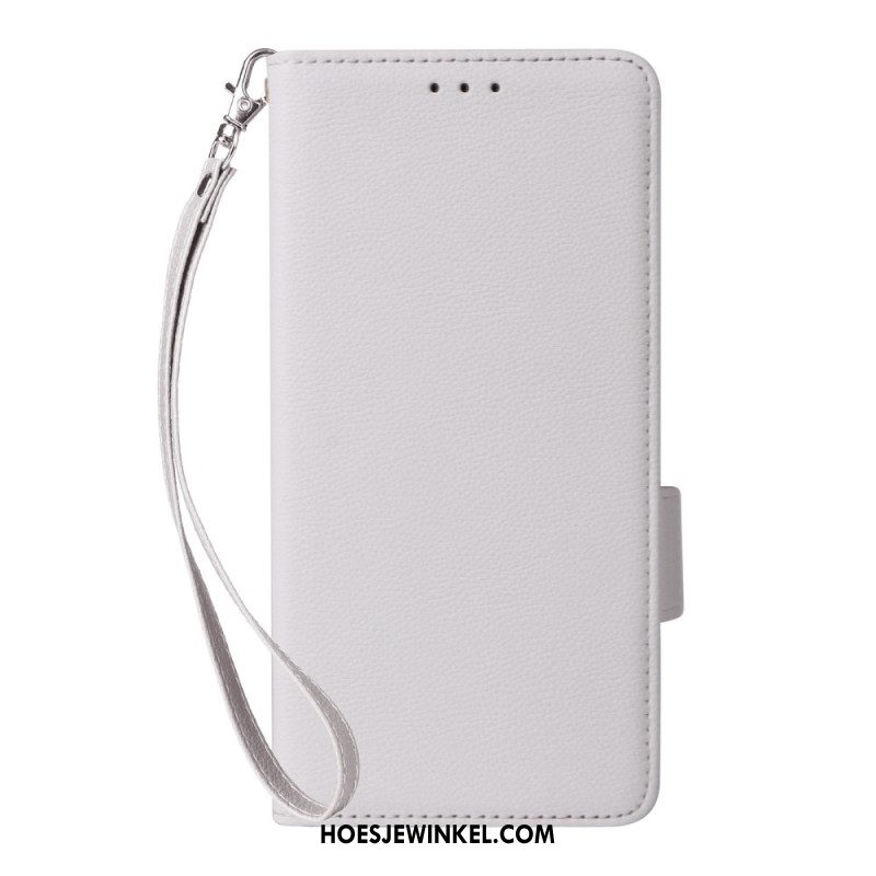 Folio-hoesje Xiaomi 15t Pro Telefoonhoesje Kunstleer Met Koord