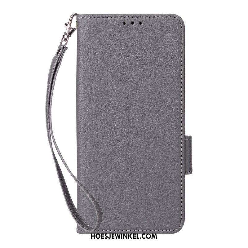 Folio-hoesje Xiaomi 15t Pro Telefoonhoesje Kunstleer Met Koord