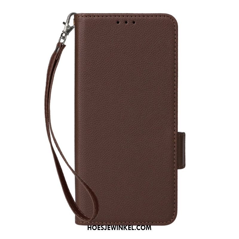 Folio-hoesje Xiaomi 15t Pro Telefoonhoesje Kunstleer Met Koord