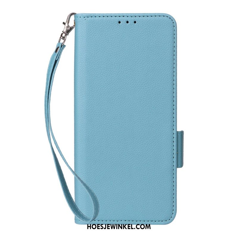 Folio-hoesje Xiaomi 15t Pro Telefoonhoesje Kunstleer Met Koord