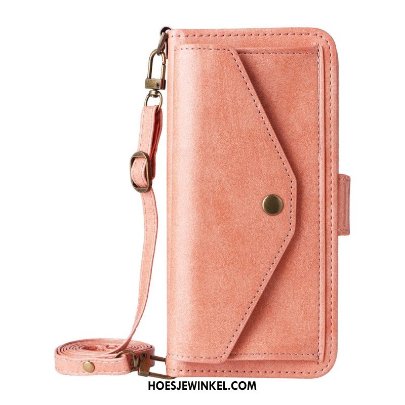 Folio-hoesje Xiaomi 15t Pro Telefoonhoesje Portemonnee Met Schouderband