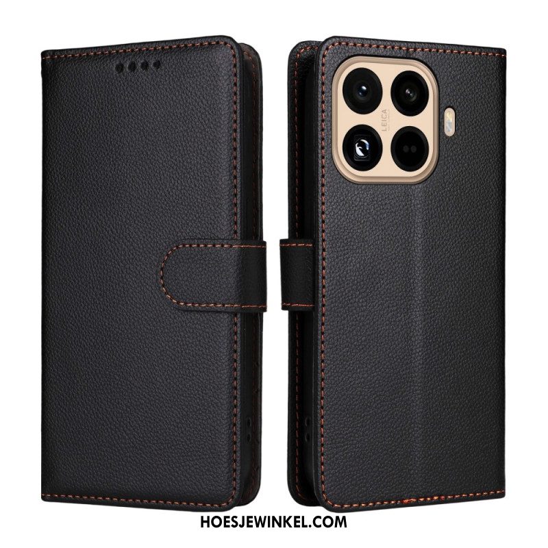 Folio-hoesje Xiaomi 15t Pro Telefoonhoesje Rfid-portemonnee Met Leerlook