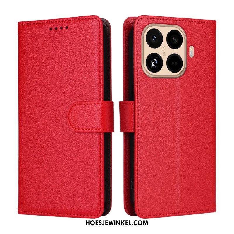 Folio-hoesje Xiaomi 15t Pro Telefoonhoesje Rfid-portemonnee Met Leerlook