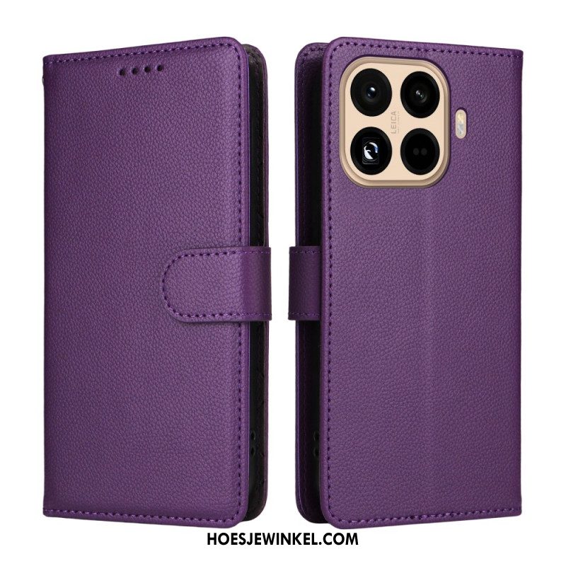 Folio-hoesje Xiaomi 15t Pro Telefoonhoesje Rfid-portemonnee Met Leerlook