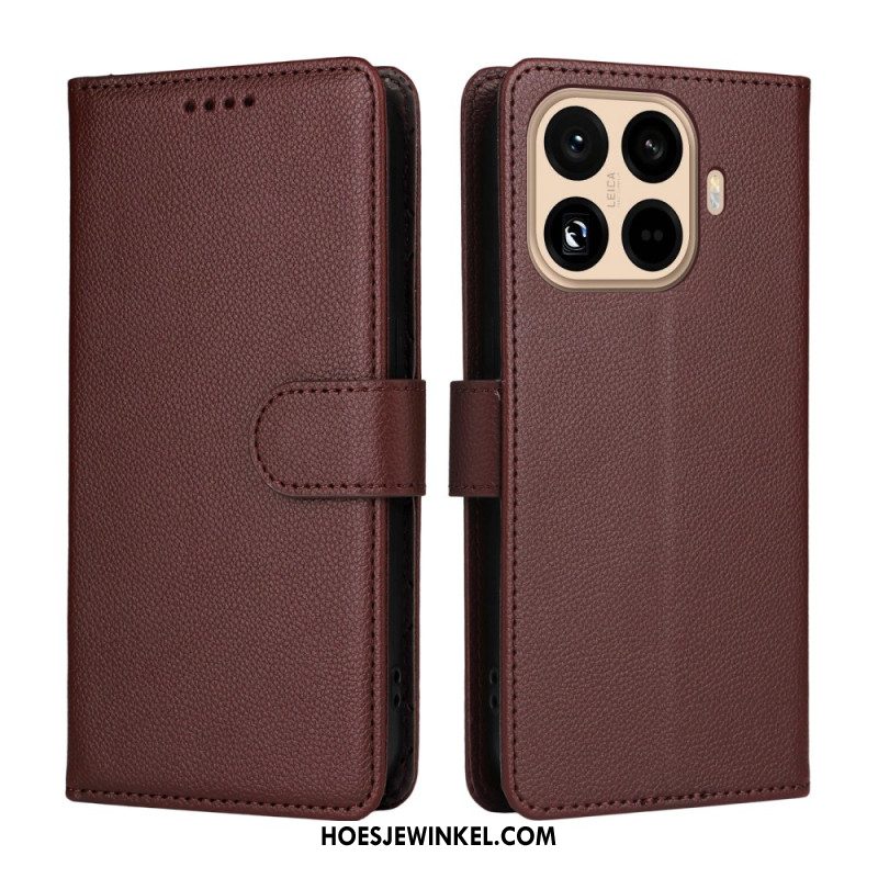 Folio-hoesje Xiaomi 15t Pro Telefoonhoesje Rfid-portemonnee Met Leerlook