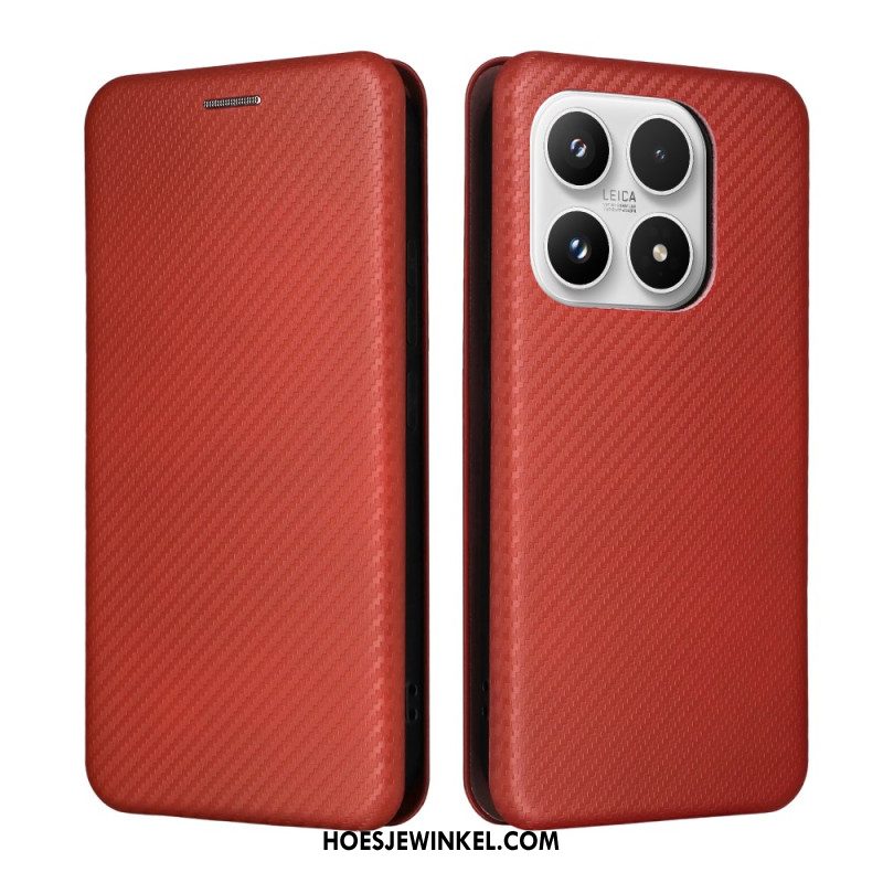 Folio-hoesje Xiaomi 17 Koolstofvezelstructuur