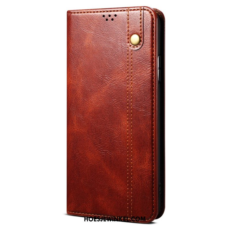 Folio-hoesje Xiaomi 17 Pro Max Gewaxt Kunstleer Bescherming Hoesje