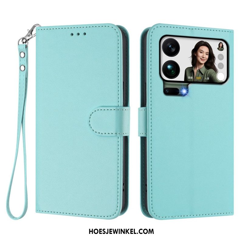 Folio-hoesje Xiaomi 17 Pro Max Telefoonhoesje Kunstleer Met Riempje