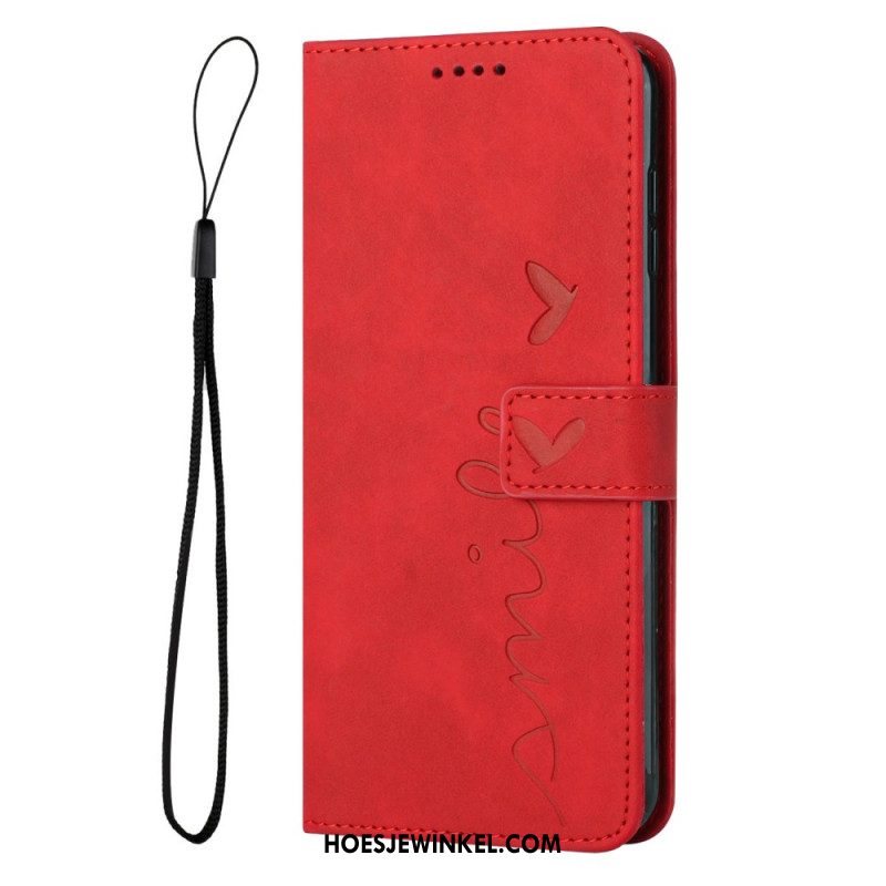 Folio-hoesje Xiaomi 17 Pro Telefoonhoesje Hart- En Smiley-patroon