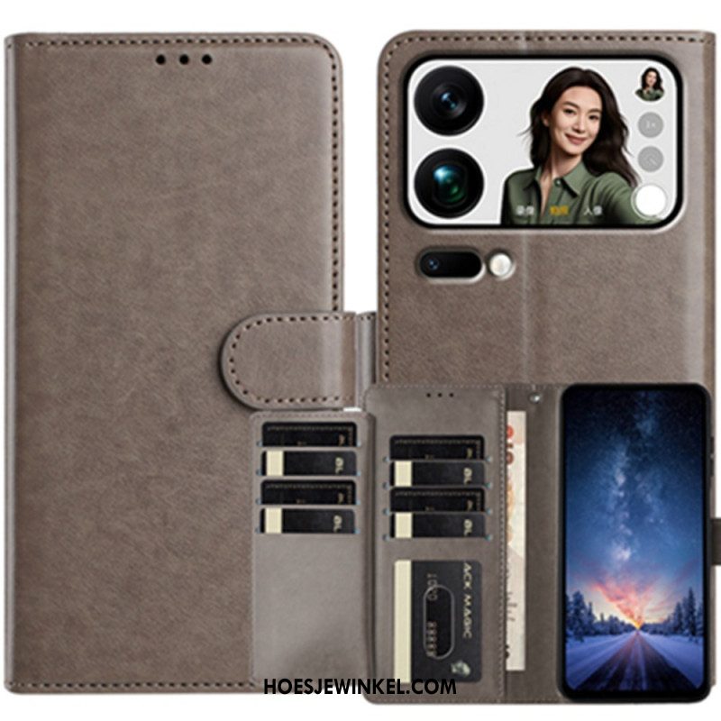 Folio-hoesje Xiaomi 17 Pro Telefoonhoesje Portemonnee Met 8 Kaartsleuven