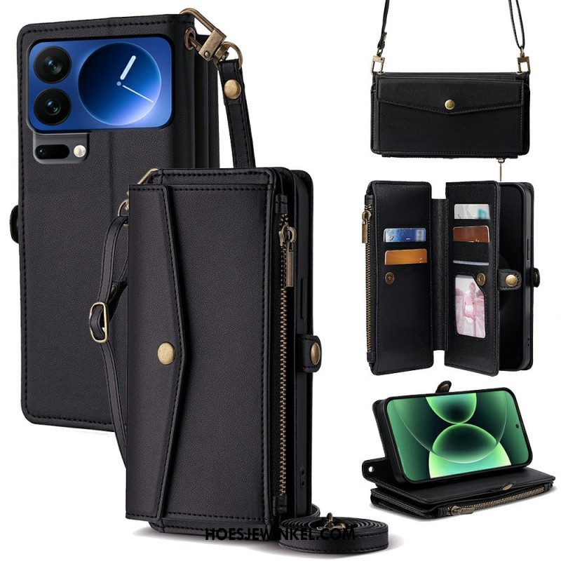 Folio-hoesje Xiaomi 17 Pro Telefoonhoesje Portemonnee Met Schouderriem