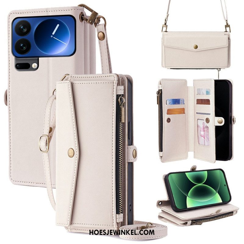 Folio-hoesje Xiaomi 17 Pro Telefoonhoesje Portemonnee Met Schouderriem