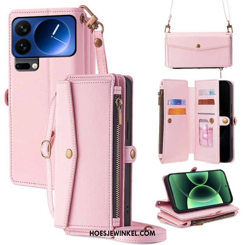 Folio-hoesje Xiaomi 17 Pro Telefoonhoesje Portemonnee Met Schouderriem