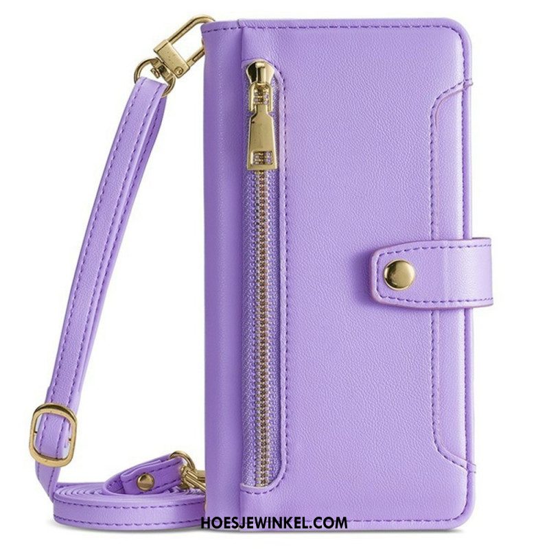Folio-hoesje Xiaomi 17 Pro Telefoonhoesje Zak Met Rits En Bandjes