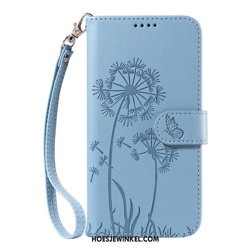 Folio-hoesje Xiaomi 17 Telefoonhoesje Bandje Met Paardenbloemdesign