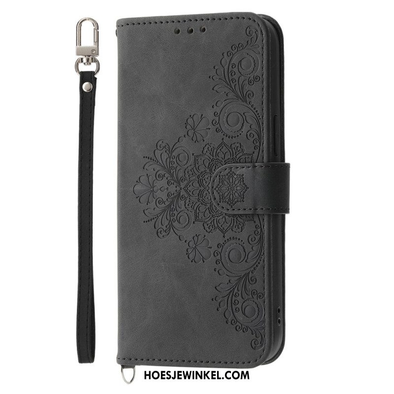 Folio-hoesje Xiaomi 17 Telefoonhoesje Kanten Suède-effect