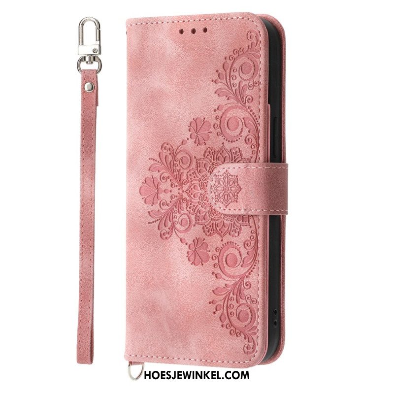 Folio-hoesje Xiaomi 17 Telefoonhoesje Kanten Suède-effect