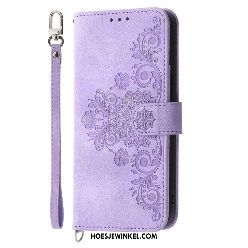 Folio-hoesje Xiaomi 17 Telefoonhoesje Kanten Suède-effect