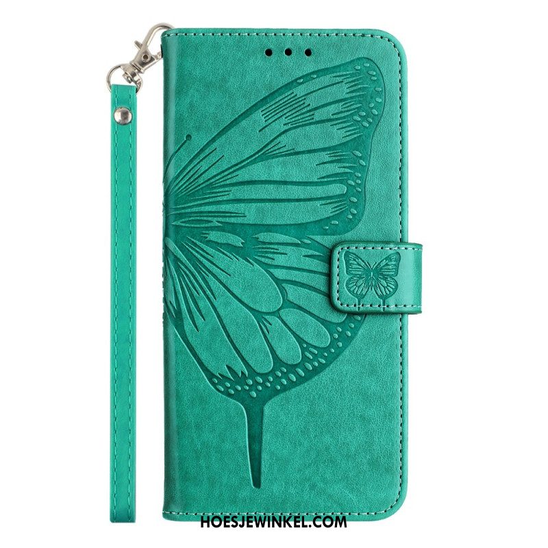 Folio-hoesje Xiaomi 17 Telefoonhoesje Vlinderdesign Met Riem