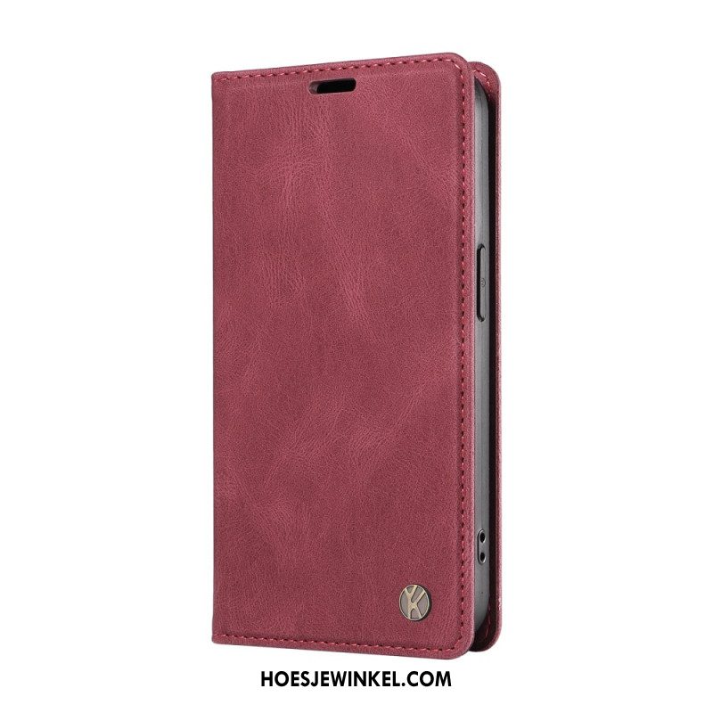 Folio-hoesje Xiaomi Redmi Note 13 4g Yikatu Suède-effect