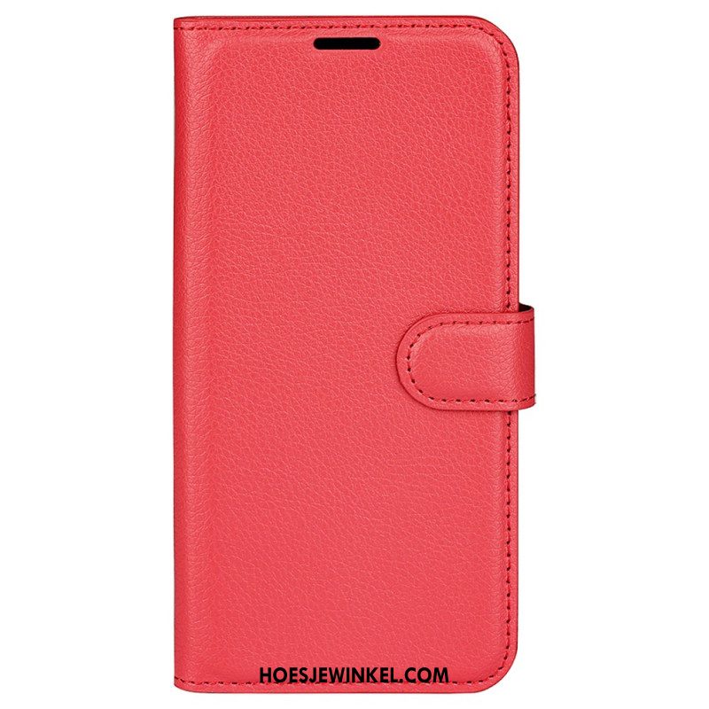 Folio-hoesje Xiaomi Redmi Note 13 Pro 4g Klassiek Litchi Kunstleer