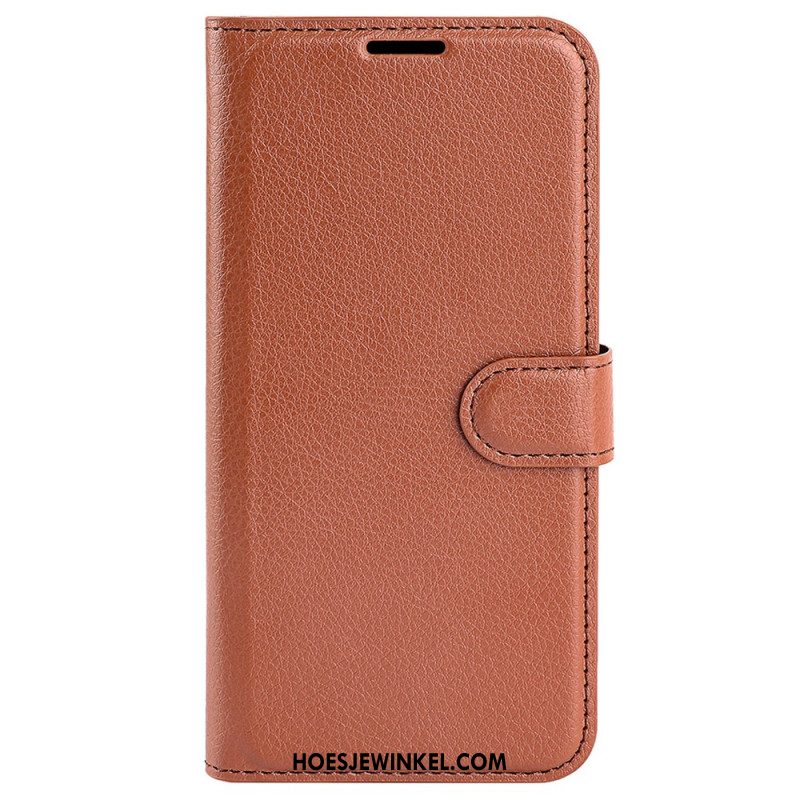 Folio-hoesje Xiaomi Redmi Note 13 Pro 4g Klassiek Litchi Kunstleer