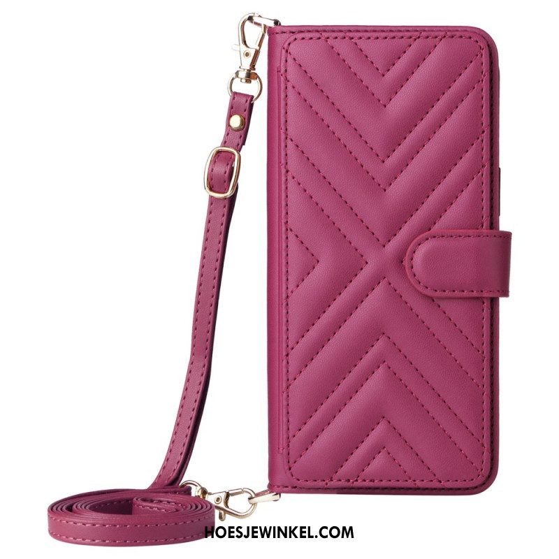 Folio-hoesje Xiaomi Redmi Note 14 4g Premium Portemonnee Met Riempje En Schouderriem