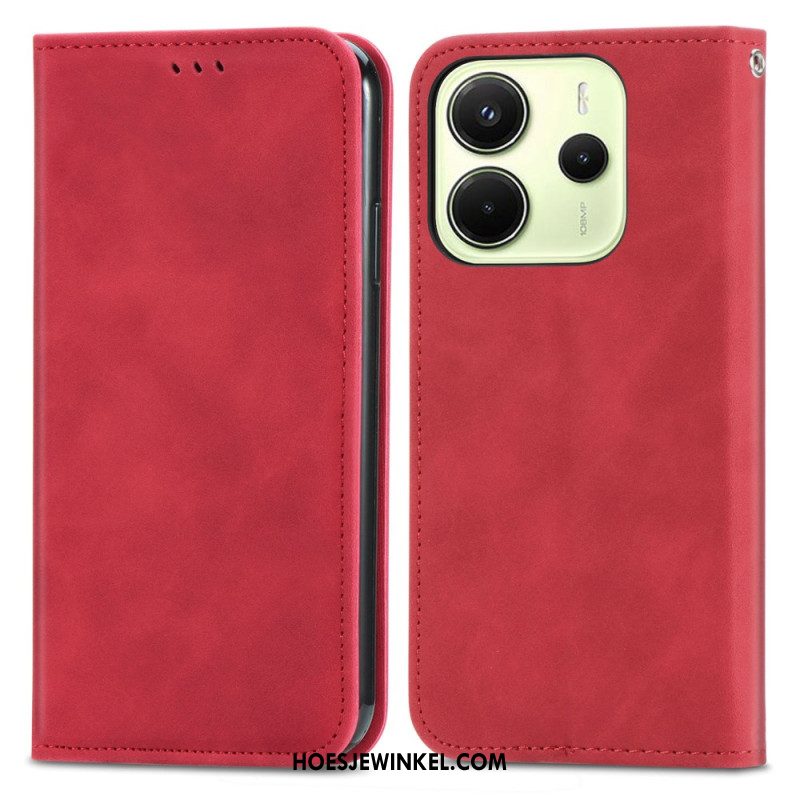 Folio-hoesje Xiaomi Redmi Note 14 4g Suède-effect